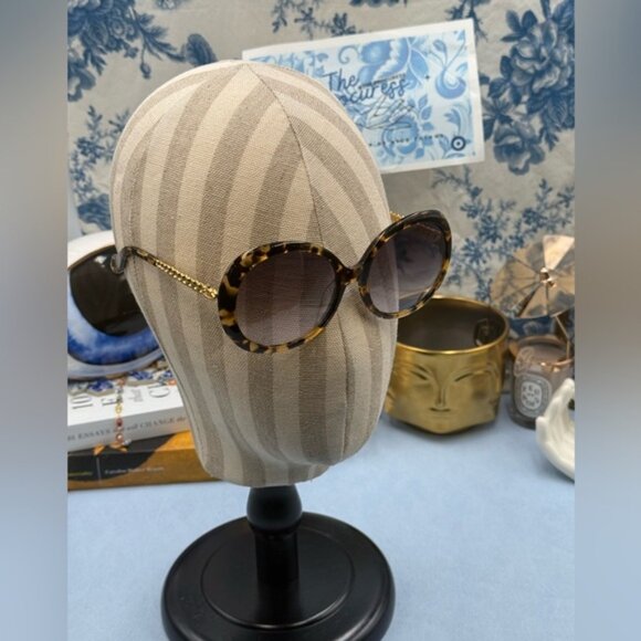 🆕 VIVIENNE WESTWOOD 🧿 NWOT VW793 Round Tortoise Shell Sunglasses - Gold Havana - Picture 2 of 16